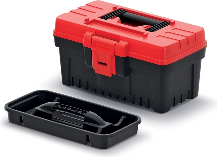 EVO værktøjskasse uden rum 269 × 177 × 155 mm – rød