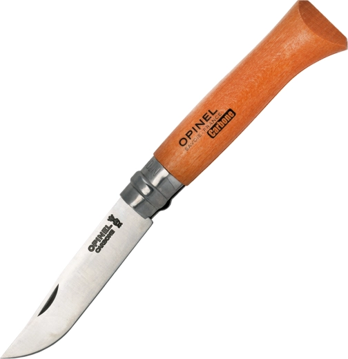 Opinel lommekniv No. 08 Carbon, bøgetræ, 8,5 cm