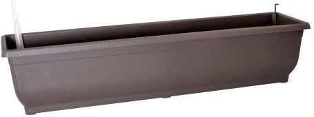 Selvvandende altankasse AQUA GLORIA 80 cm uden underskål, brun