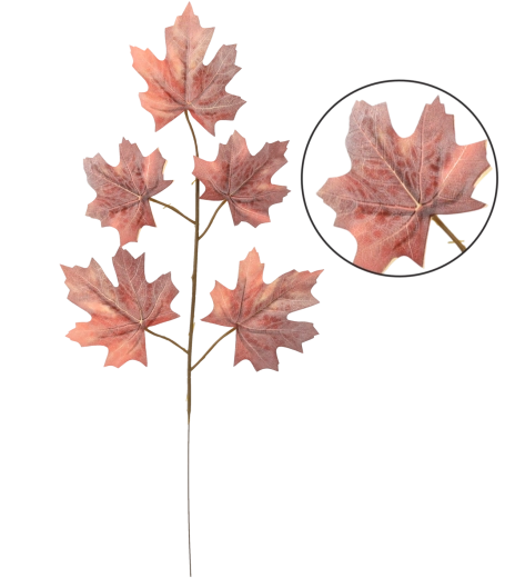 Kunstig gren med ahornblade 57 × 21 cm, grøn