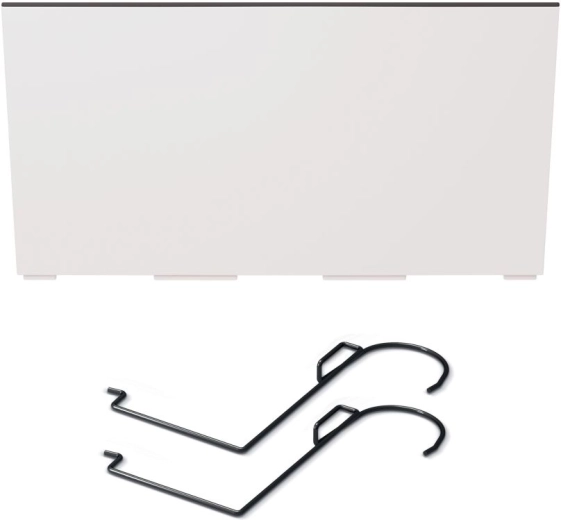 Altankasse med indsats og kroge 39,5 cm hvid