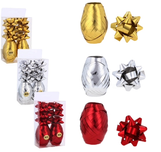 Gaveindpakningssæt – bånd og sløjfer 6 cm