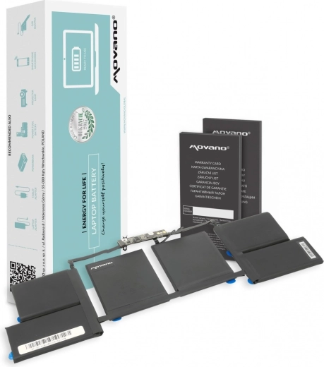 Movano-batteri A1820 til Apple MacBook Pro 15" (A1707) 6667 mAh 76 Wh