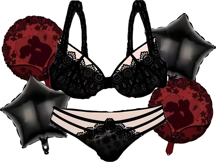 Sæt balloner til polterabend lingeri 6 stk.