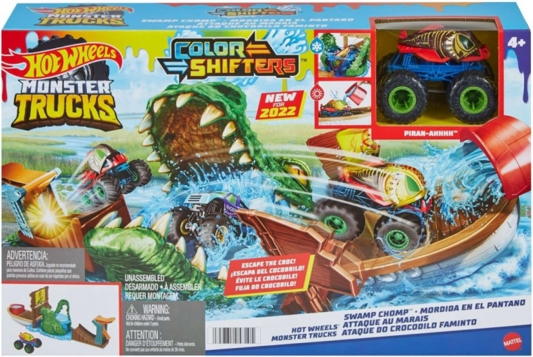 HOT WHEELS MONSTER TRUCKS Color Shifters – krokodillekæber legesæt