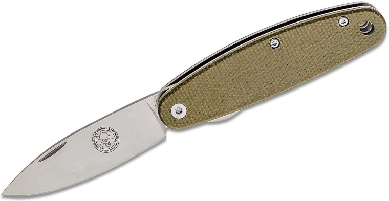 ESEE Churp Green lommekniv 6,8 cm, satin, grøn Micarta