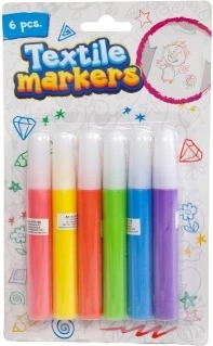 Tekstiltuscher – sæt med 6 farver