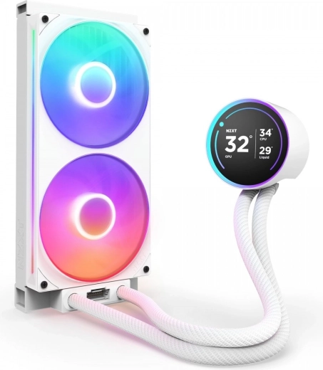 Vandkøling NZXT Kraken Elite 280 RGB v2 LCD hvid