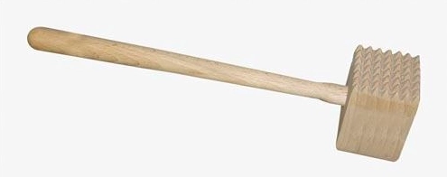 Dobbeltsidet træ-kødhammer 33 cm