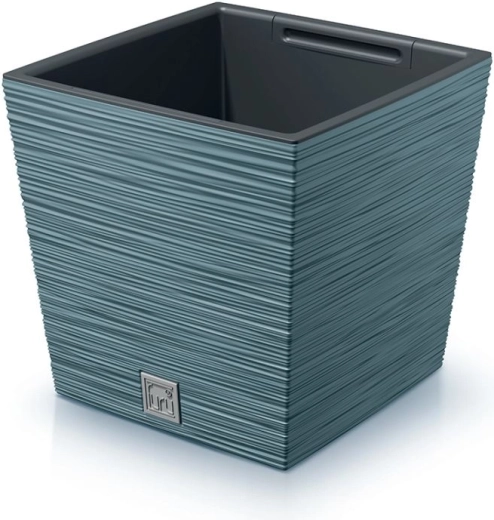 Furu Square Low blomsterpotte 30 cm – skandinavisk blå