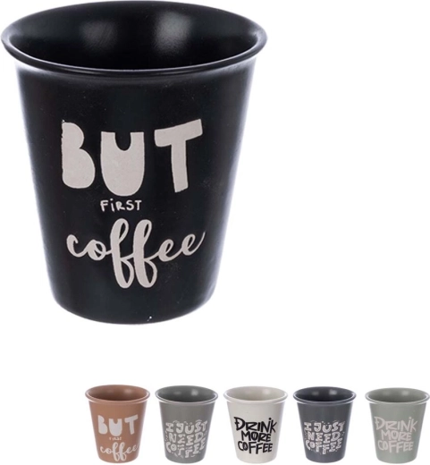 Stentøjskrus til kaffe 0,2 l uden hank, mix