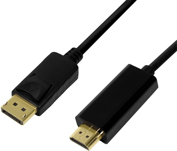 LogiLink DisplayPort 1.2 til HDMI 1.4-kabel, 2 m, sort