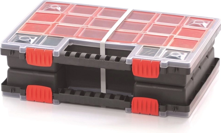 Plastorganisator NORB Duo med transparent låg