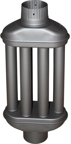 Varmeveksler til røgrør 120 × 550 mm antracit