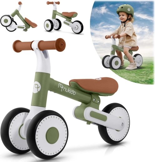 Løbecykel til de mindste Nukido med justerbart sæde og 3 EVA-hjul