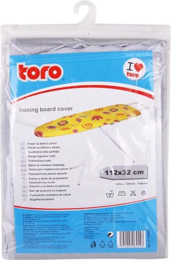 TORO betræk til strygebræt med slip-let teflonoverflade 32 × 112 cm