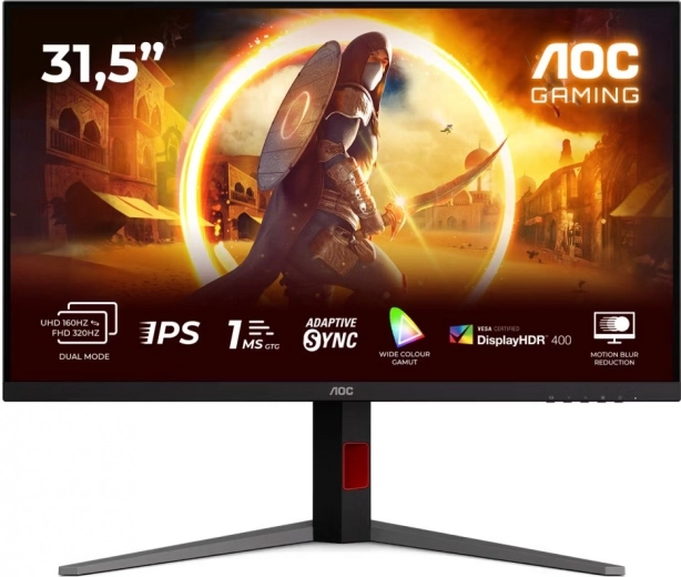 monitor 31,5" aoc u32g4u fast ips 4k 160 hz hdmi og displayport