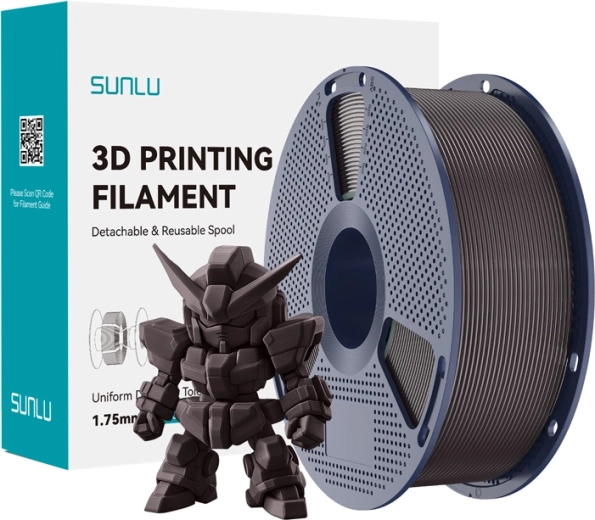 Sunlu PLA+ 2.0 filament ristet kastanje
