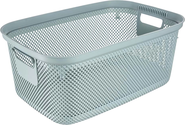 Plastkurv til rent tøj 53 × 34,5 × 22,5 cm – blå