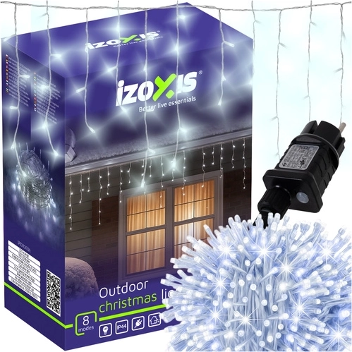 Jule-LED-lys med istapsmotiv 500 LED 22,5 m kold hvid IZOXIS - 1 stk.