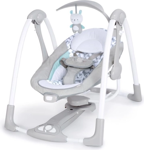 Konvertibel babygyngestol 2-i-1 med vibrationer og melodier Raylan INGENUITY, 0 m+ op til 9 kg