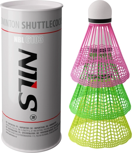 Badmintonbolde NILS NBL6103, multicolor, 3 stk.