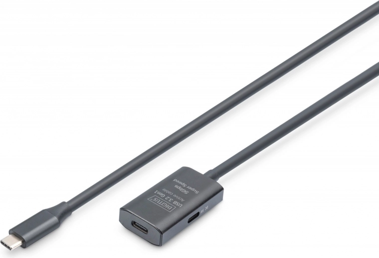 Aktiv USB-C til USB-C forlængerledning, USB 3.2 Gen1, 5Gbps, 5m