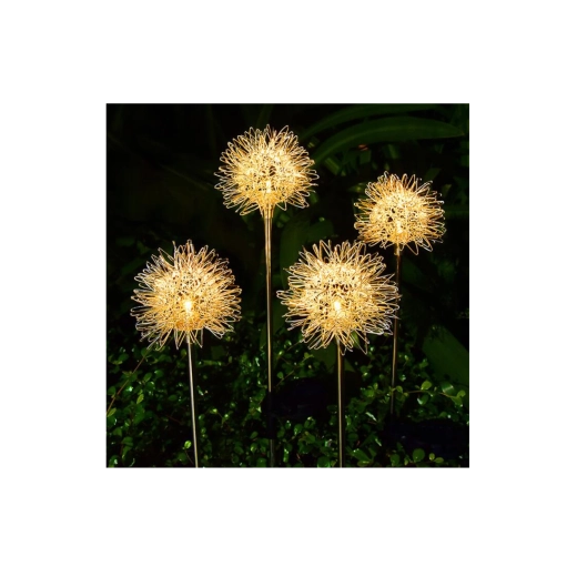 Solcelledrevet havelampe mælkebøtte LED varm hvid 68 cm