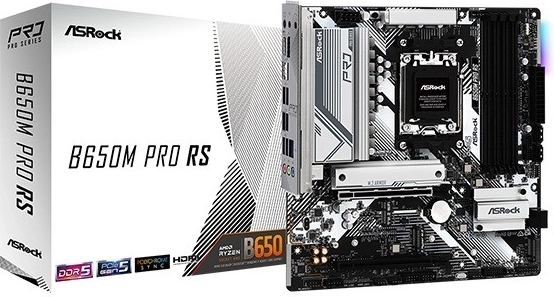 ASRock B650M Pro RS – microATX bundkort AM5 med DDR5, HDMI og DisplayPort