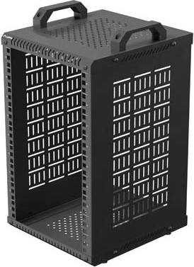 Åbent rack 10" 9U 280 × 300 sort Lanberg