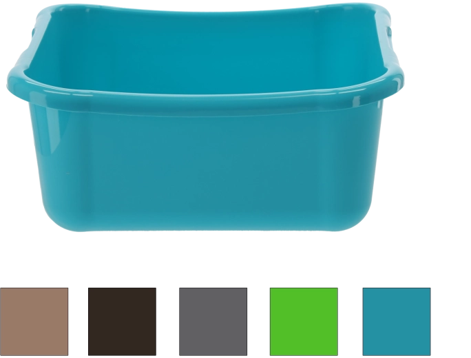 Firkantet plastskål 12 l til vasken