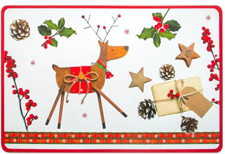 Jule-plastik dækkeserviet Toro med rensdyr 28 × 43 cm