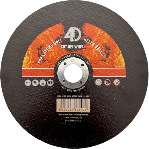 Skæreskive til stål og rustfrit stål 180 × 1,6 × 22,2 mm