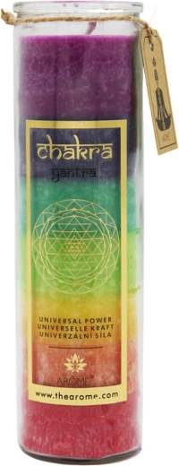 Duftlys i farvet glas granatæble 320 g – lang brændetid