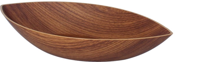 Plastskål gondol brun 19 × 35 × 6 cm