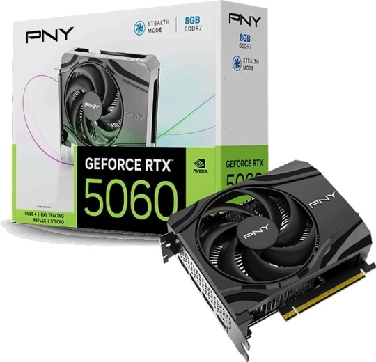 PNY GeForce RTX 5060 8GB – kompakt grafikkort med én ventilator