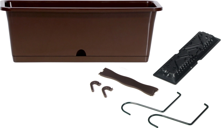 Altankasse med kroge 40 cm, brun