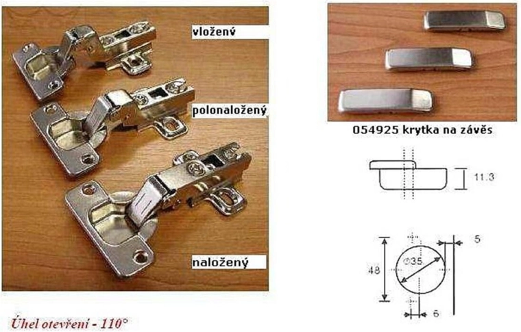 Møbelhængsel GS-C, indfældet, sæt 10 stk