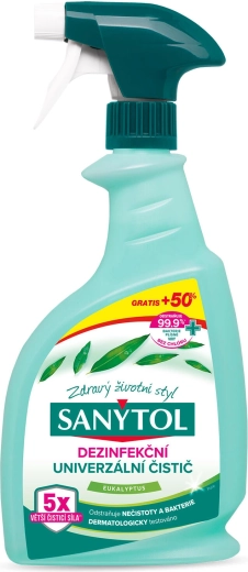 SANYTOL desinficerende universalrens i spray eukalyptus 500 ml + 50 % gratis