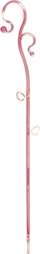Orkidéstøtte Decor III lyserød transparent 39 cm