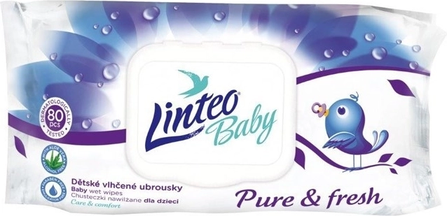 LINTEO Baby vådservietter til børn med aloe vera 80 stk.