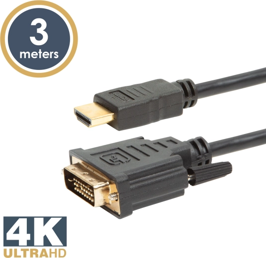 Tovejs HDMI til DVI-D-kabel 3 m