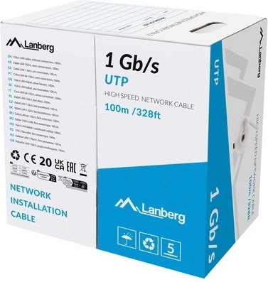 LAN-netværkskabel 100 m grå