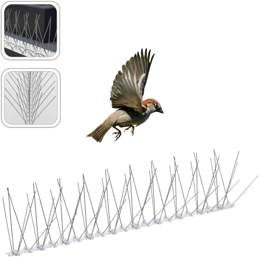 Fleksible fuglespidse 50 cm, 60 spidser