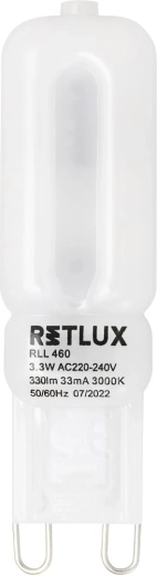 LED-pære Retlux RLL 460 G9 3,3 W varm hvid