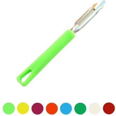 Køkkenskræller i rustfrit stål 17 cm med plasthåndtag