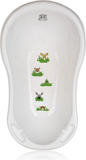 Babybadekar 84 cm JUNGLE – hvid