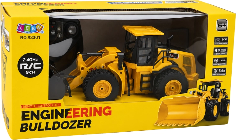 Fjernstyret RC-bulldozer med fjernbetjening - 1 stk.