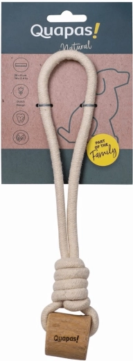 Quapas! lassolegetøj til hunde af kaffetræ til trækleg