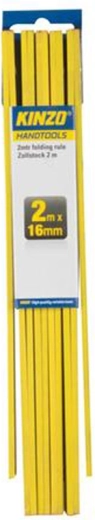 Sammenklappelig tommestok 2 m 16 mm Kinzo